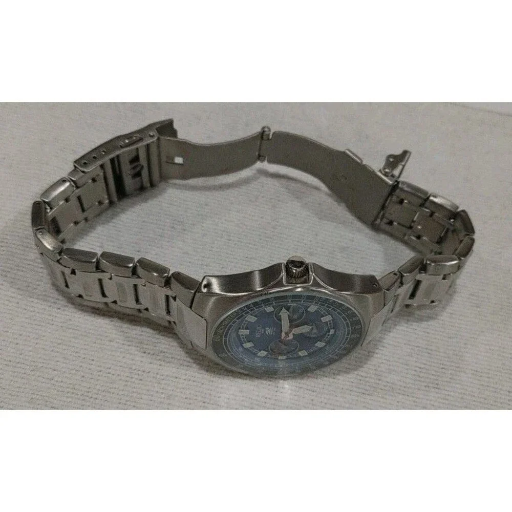 Relic Wet Men ZR15441 Blue Dial Chronograph Stainless Steel Quartz 43mm Watch